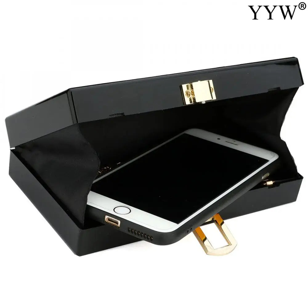 Women Acrylic Box Clutch Bag Purse Party Wedding Handbag Evening Bag