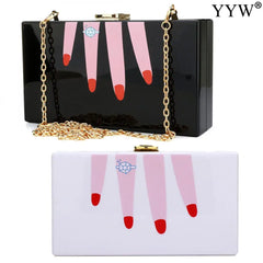 Women Acrylic Box Clutch Bag Purse Party Wedding Handbag Evening Bag