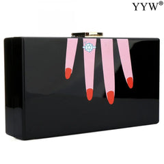 Women Acrylic Box Clutch Bag Purse Party Wedding Handbag Evening Bag