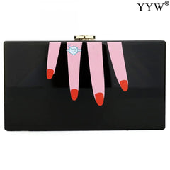 Women Acrylic Box Clutch Bag Purse Party Wedding Handbag Evening Bag