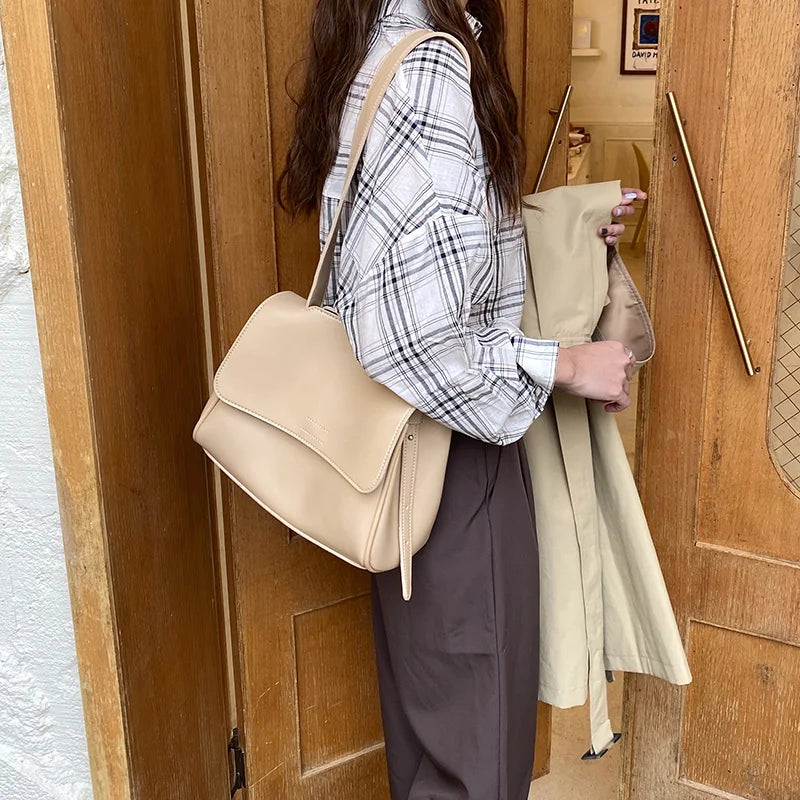 Winter Shoulder Bags Solid All-match Handbag Large Capacity