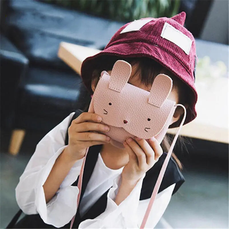 Kids Bunny Shoulder Bag Animal Storage Crossbody Messenger Handbag