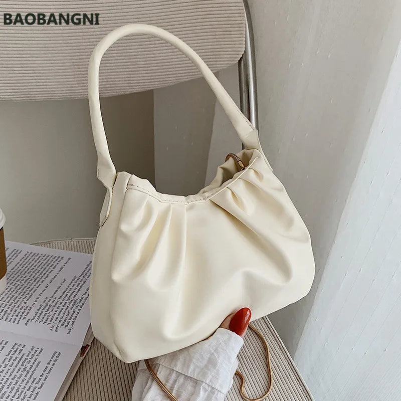Small Square Bag Pleated Hand Bags Shoulder Bags