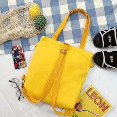 Bear Doll Canvas Women's Bag Girl Student Shoulder Diagonal Bag