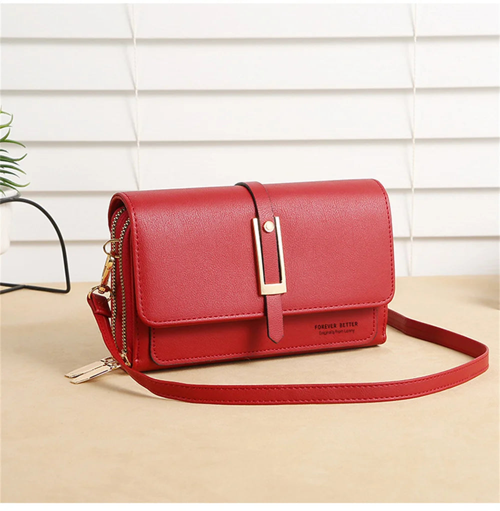 Women's Crossbody Bag PU Leather Clutch Handbag Phone Wallet