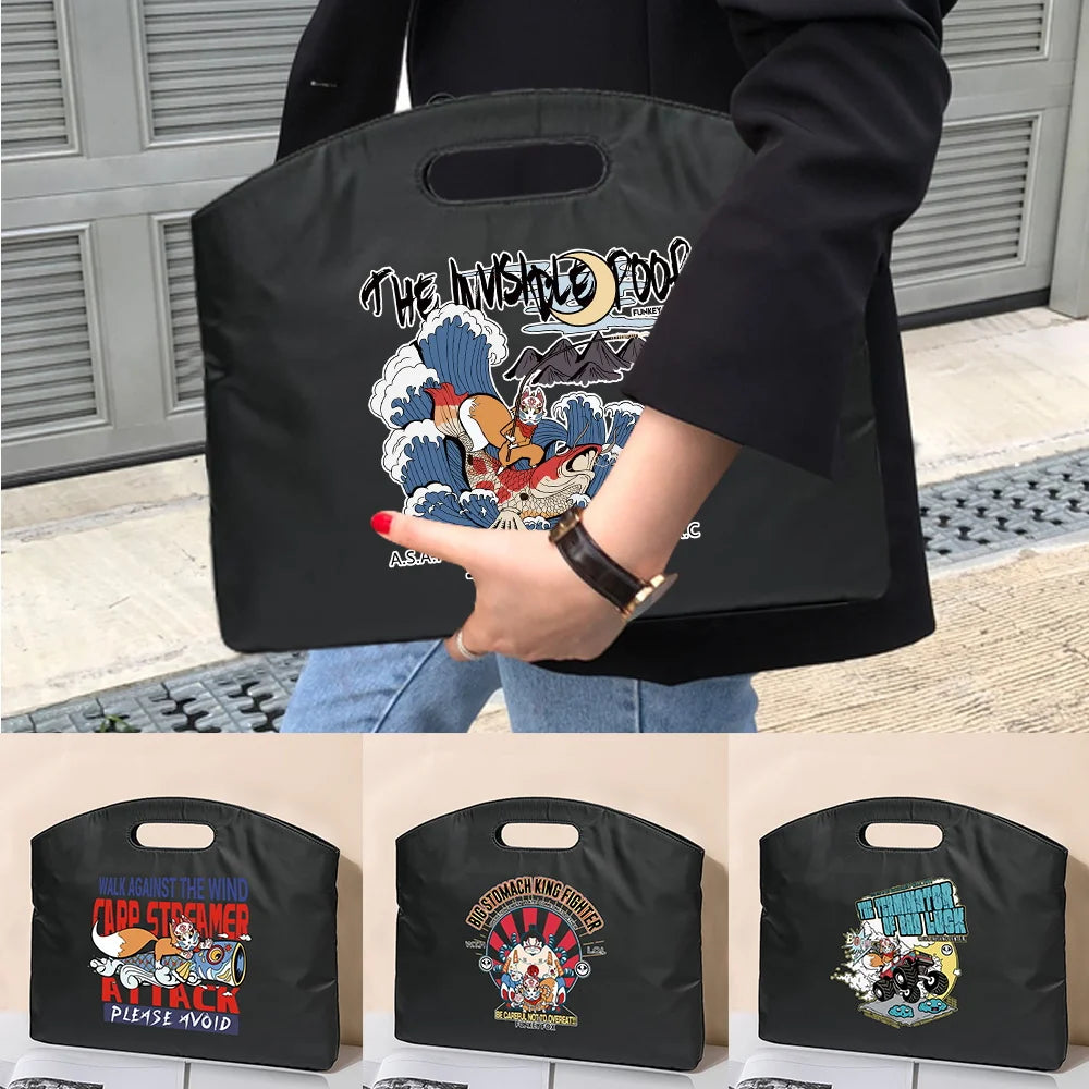 Mask Print Laptop Case Sleeve Business Bag