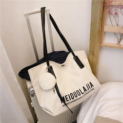 Canvas Shoulder Bags Large Capacity Lady Casual Tote Bag