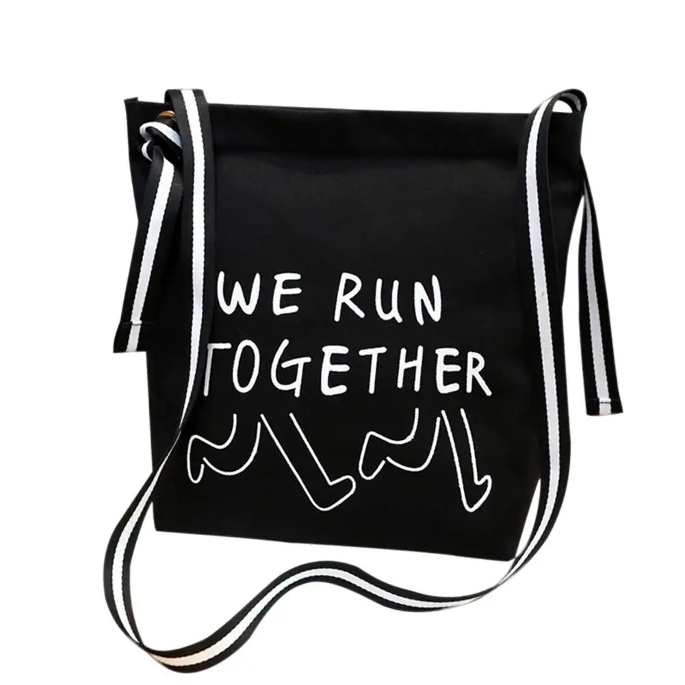 Canvas Women Shoulder Bag Crossbody Bags Letter Printed Handbag