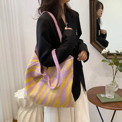 Casual Canvas Shoulder Bag for Women Summer Handbag
