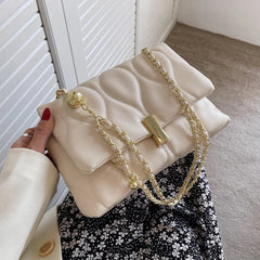 Chain Bag Women's Versatile Messenger Bag High Texture Shoulder Small Square