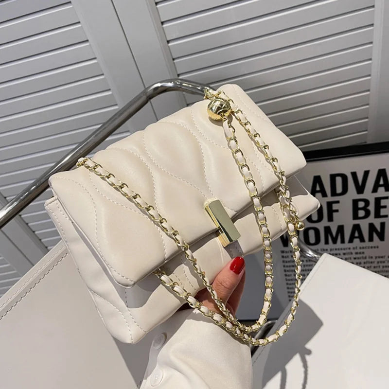 Chain Bag Women's Versatile Messenger Bag High Texture Shoulder Small Square