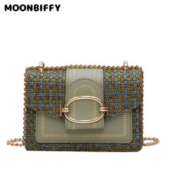Women's Large Capacity Thread Splicing Retro Shoulder Bag