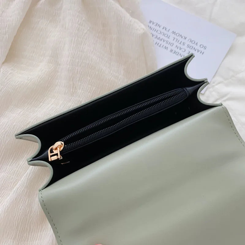 Chain Women's Bags Large Capacity Sewing Thread Splicing Retro Female Bag