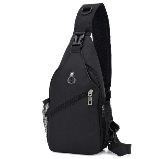 Anti-thief Gray Crossbody Bag Men Shoulder Bag Women Chest Bag