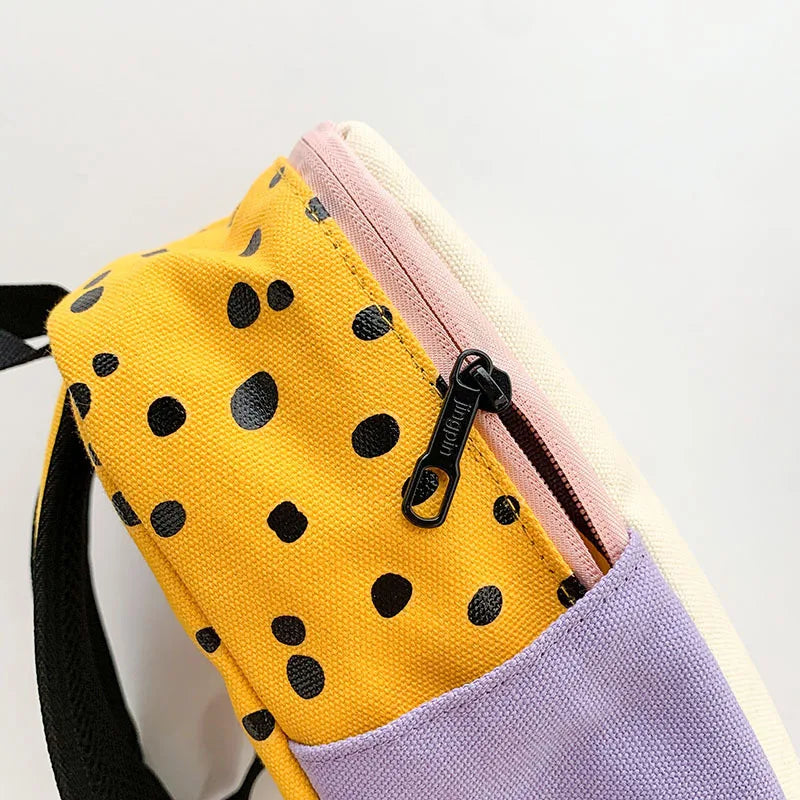 Children's Gray Cartoon Backpack for Kindergarten Kids