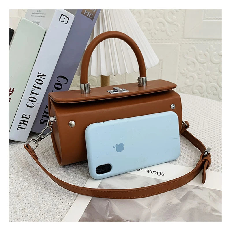 Vintage Crossbody Bag Female Shoulder Tote Lady Leather Handbag