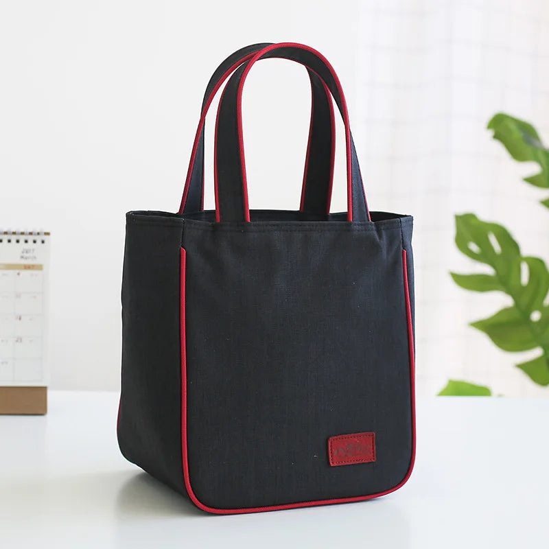 Denim Lunch Bag Insulated Portable Thermal Picnic Bag for Women Kids Thermo