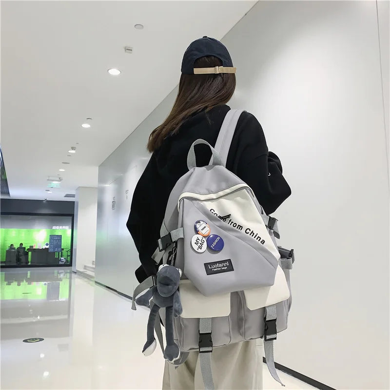 Women Large Capacity Travel Bag Pocket College Student Backpacks