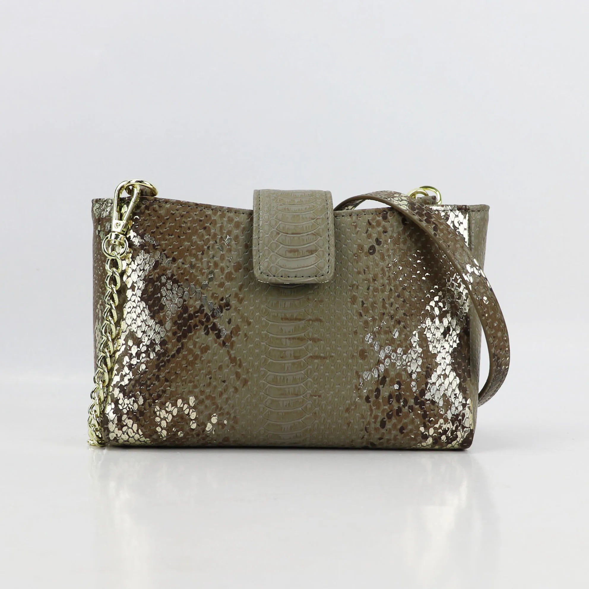Embossed PU Leather Bag Women Shoulder Chain Bag Crossbody Lady Bag