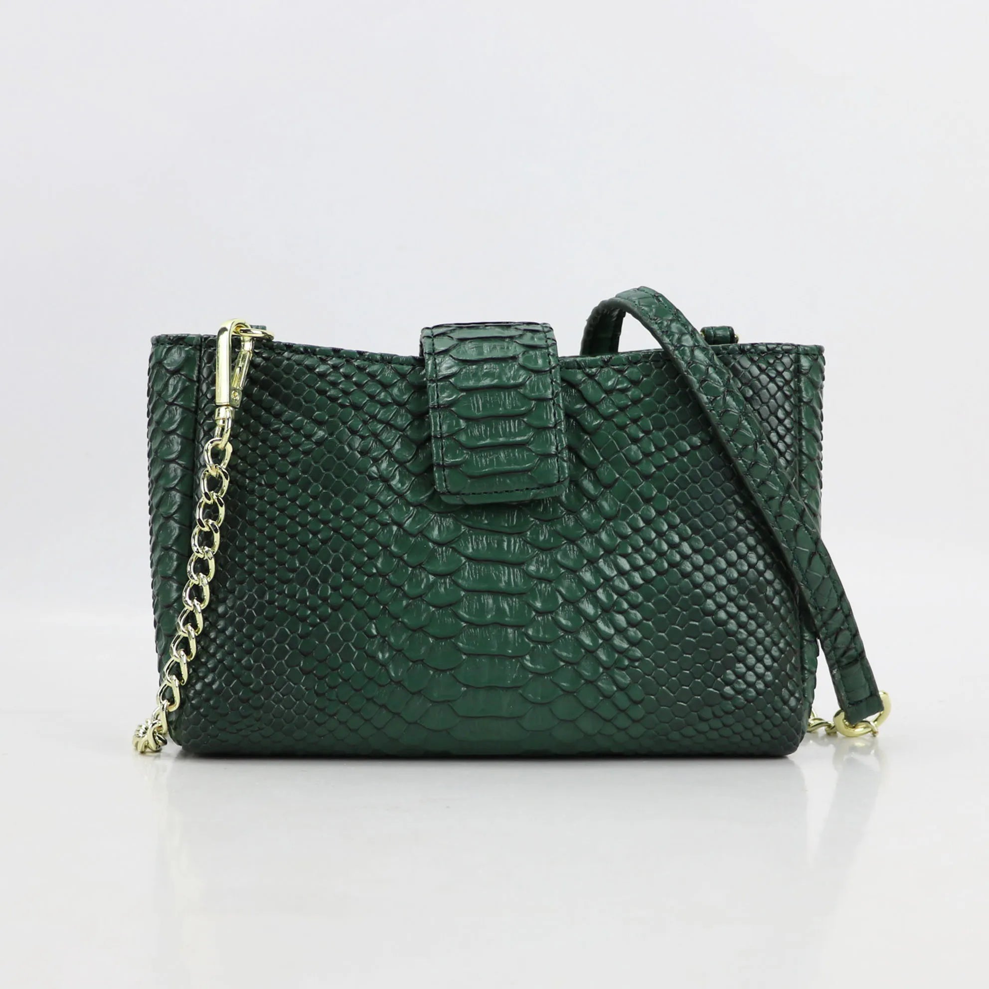 Embossed PU Leather Bag Women Shoulder Chain Bag Crossbody Lady Bag