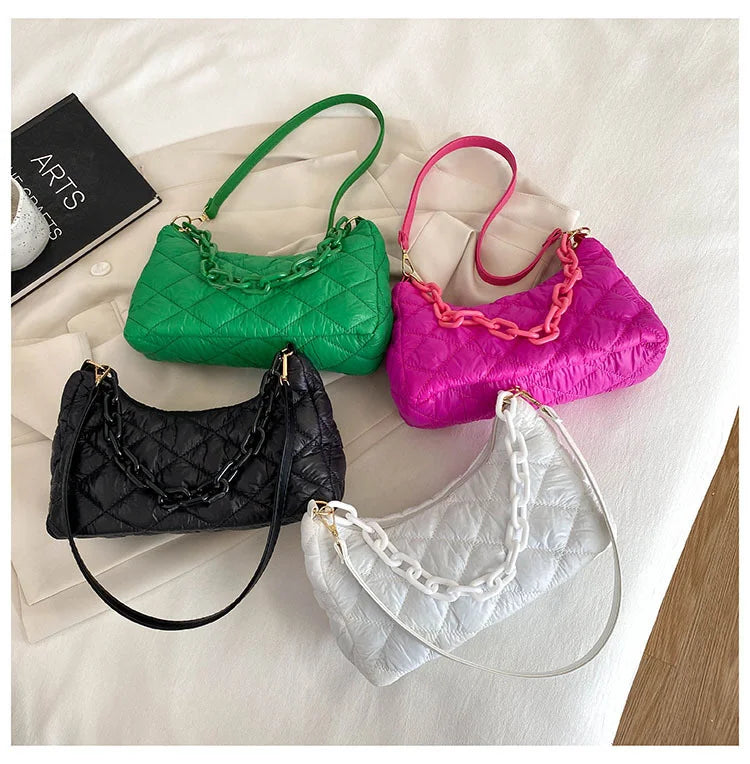 Diamond Lattice Crossbody Bags for Women Chain Shoulder Bag
