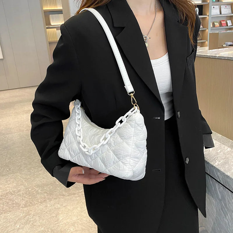 Diamond Lattice Crossbody Bags for Women Chain Shoulder Bag