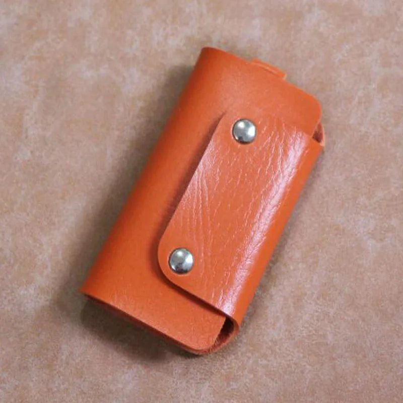 Durable PU Leather Mini Keychain Pouch
