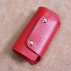 Durable PU Leather Mini Keychain Pouch