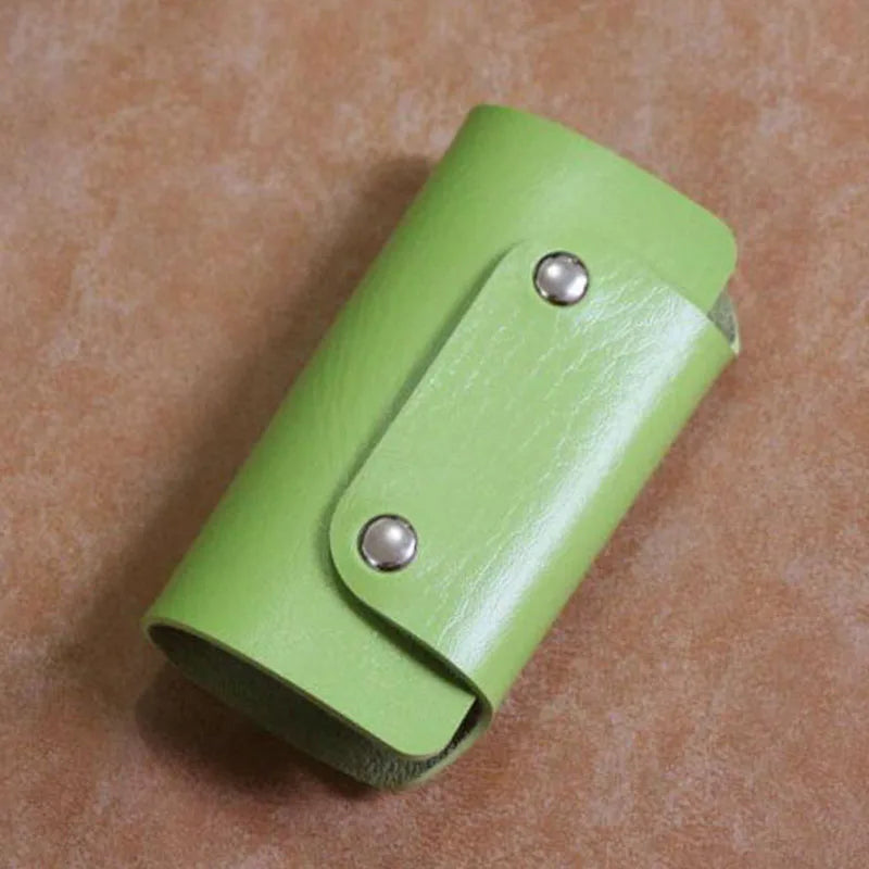 Durable PU Leather Mini Keychain Pouch