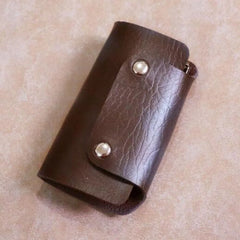 Durable PU Leather Mini Keychain Pouch