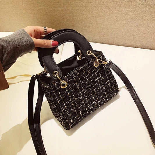 Female Handbag Small Square Bag Nylon ShoulderBag Lady Phone Bag