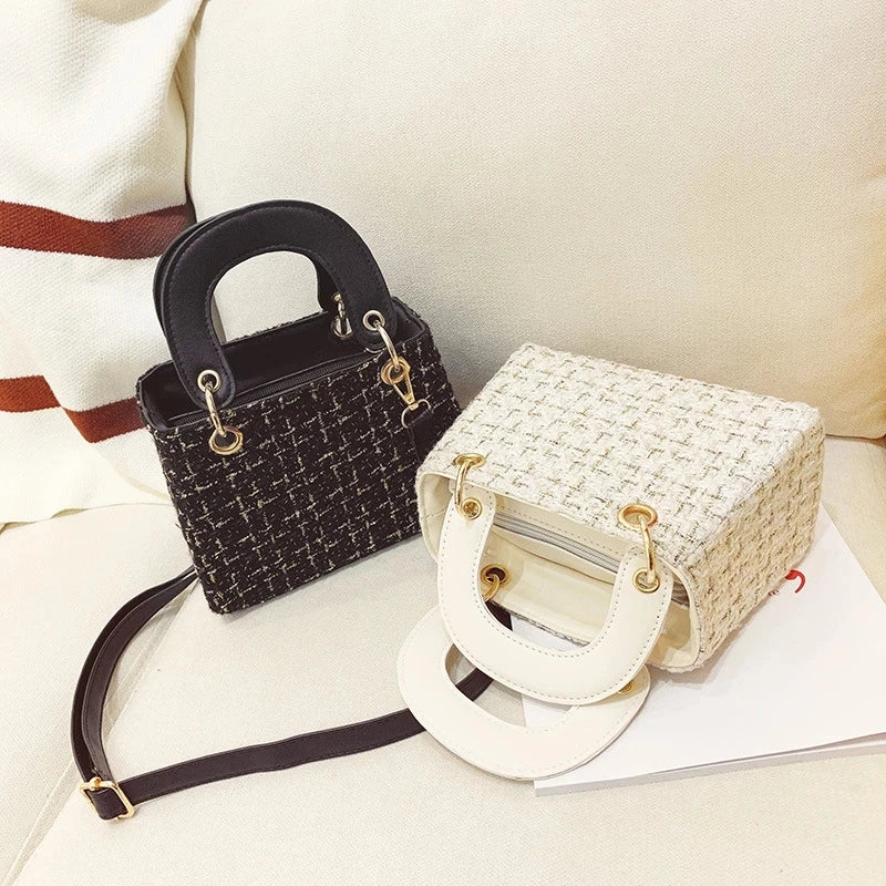 Female Handbag Small Square Bag Nylon ShoulderBag Lady Phone Bag