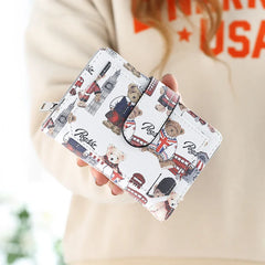 Korea Cartoon Bear Buckle Mini Zipper Wallet Purse Money Bag