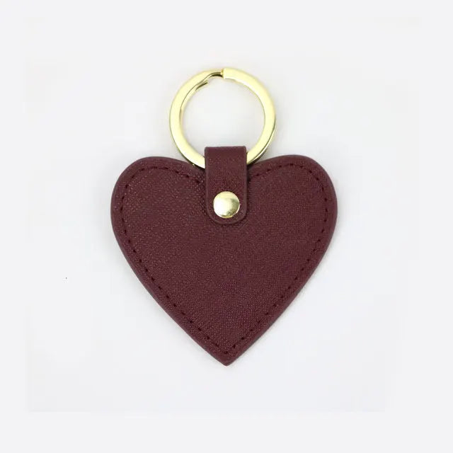 Initial Letters Leather Keychain For Women Key Ring Chain Female Keyring