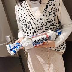 Girl Canvas Cartoon Rabbit Creamy Candy Handbag