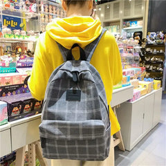 Striped Casual Women Backpack for Teenage Travel