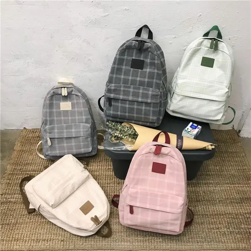 Striped Casual Women Backpack for Teenage Travel