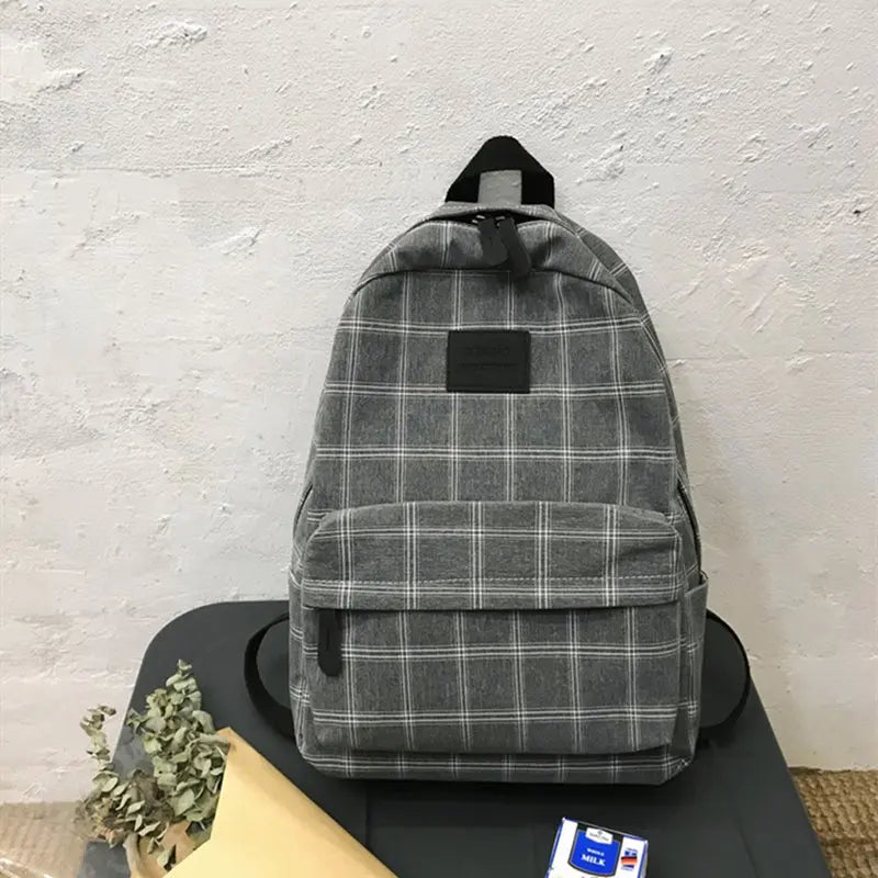 Striped Casual Women Backpack for Teenage Travel