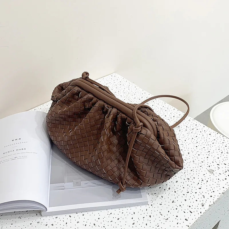 Woven Clouds Shoulder Bag Lady Crossbody Handbag Party Clutch