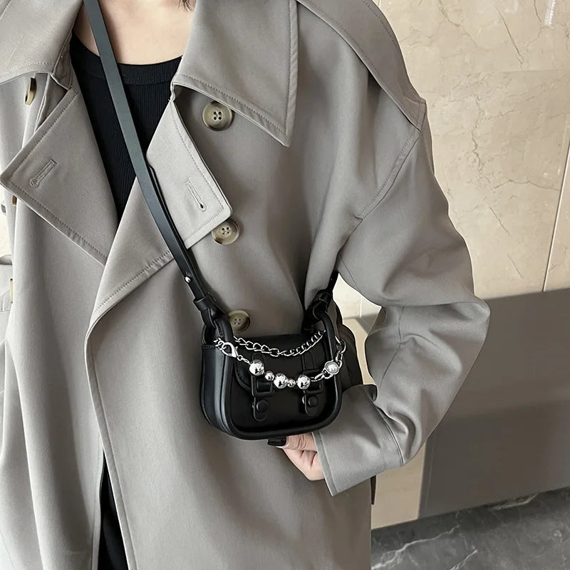 High Solid Shoulder Bag For Women Mini Casual Cross Small Square Bag