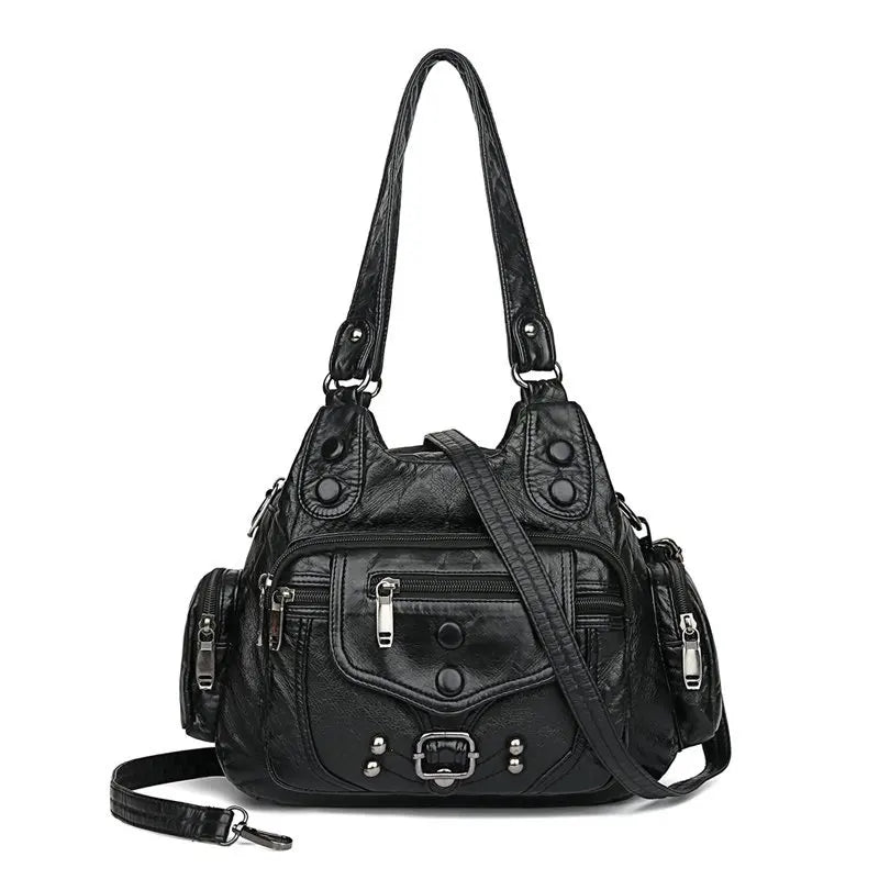 Soft Leather Woman Messenger Bag Famous Women Shoulder Tote