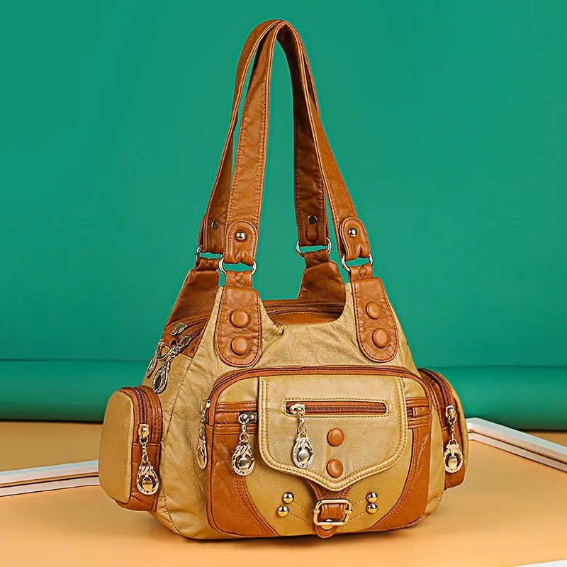 Soft Leather Women's Messenger Bag Shoulder Tote