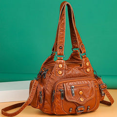 Soft Leather Women's Messenger Bag Shoulder Tote
