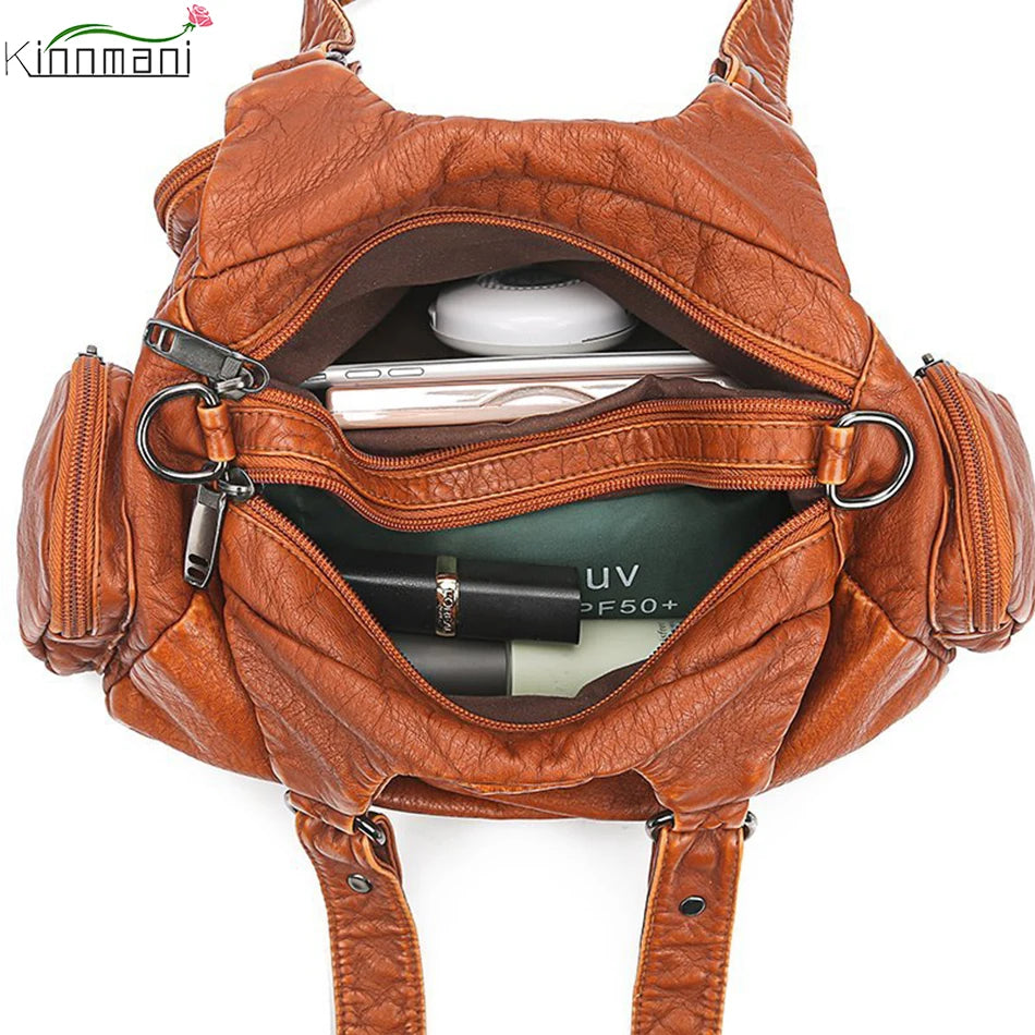 High Woman Messenger Bag Soft Leather Handbags Women's Bags