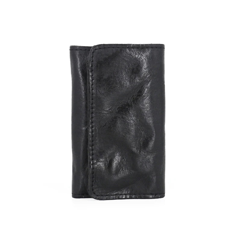 Vintage Cow Leather Key Wallet Men Women Keychain Bag