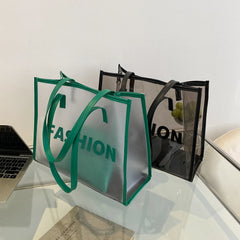 Summer Transparent PVC Shopping Bags for Women Shoulder Bags Large Capacity Tote