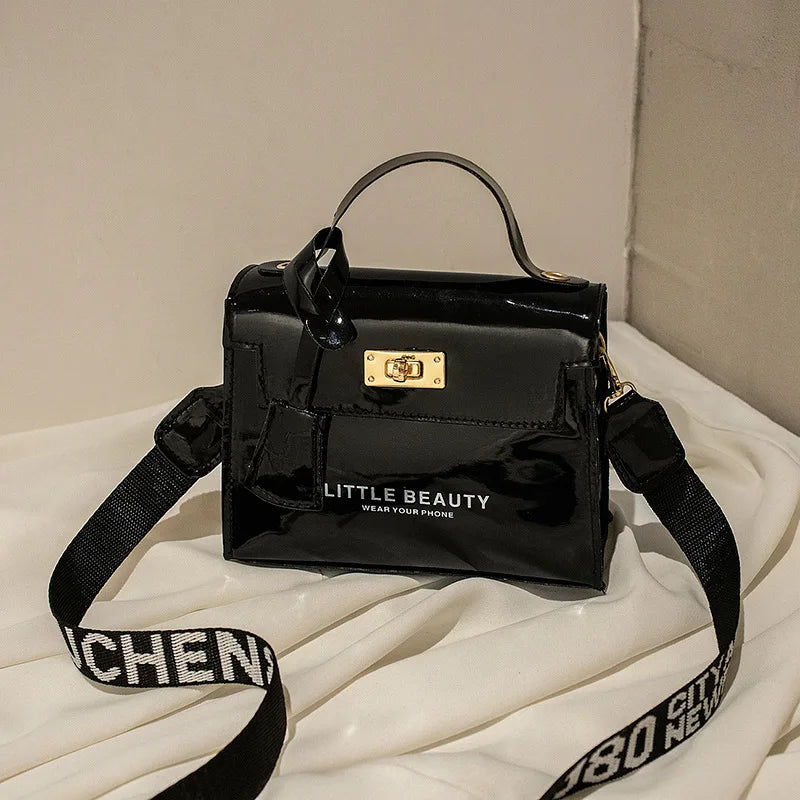 Women's Chain Messenger Bag Smooth Cosmetic Handbag