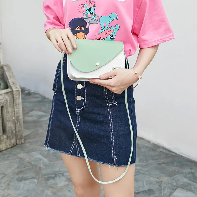 Lady Crossbody Bag PU Leather Mini Handbag