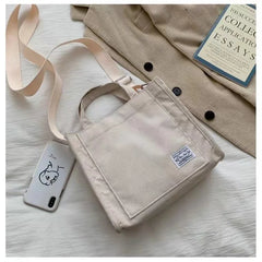 Corduroy Lady One Shoulder Bag Casual Style