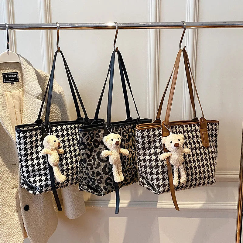 Leopard Tote Bag for Women High Capacity Handbags